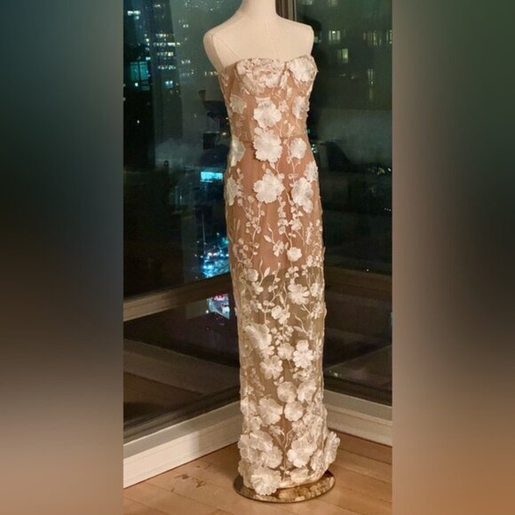 🆕 BRONX & BANCO 🧿 NWOT Jasmine Blanc Bridal Maxi Dress, Sz L US 8 - Picture 11 of 16